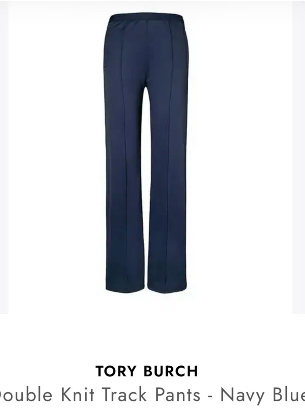 #154- NEW‎ Tory Sport Navy Double-Knit Track Pants
